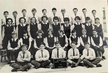 front l-r: Graeme Brown, Ian Osborn, Alan Walmsley, Dennis Woolley, Bruce Moran
2nd row l-r: Julie St Clair, Gloria Gray, Christine Johnston, Elizabeth Aitchison, Catherine Burns, Jennifer Ross, Julie Atkinson, Robyn Murray
3rd row l-r: Lyn Frazer, Julie Dresser, Kathy Holmes, Deborah Murison, Karen Sinclair, Joan Barton, Gayle Threlfall, ??, Sandra Jackson
back l-r: Stephen Jackson, Mark Lee, Jeff Judd, Geoff Streete, Derek Critten, Robert Carter, Phillip Andrews, Ken Longworth, ??, Ken Baldock
