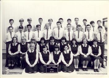 front l-r: Jennifer Annan, Athalie Harris, Ruth Weller, Sue Hook
2nd l-r: Janice Drinan, Gayle Silcock, Linda Corney, Helen Beiler, Christine Godbee, Ruth Liddell, Narelle Price, Julie Evans, Shelia John
3rd l-r: Darrell McCluskey, ??, Geoff Picken, ??, Ian Gutheridge, Graham Potts, Alan Kay, Gary Grimshaw, James Stevens, Edward John
back l-r: John Charlton, ??, ??, ??, ??, David Moran, Gary McIntosh, ??, ??