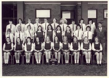front l-r: ??, Lyn Ayliffe, Sharon Ezzy, Kay Stewart, Margaret Walmsley, Cathy Livermore, Julie Marjoribanks, Robyn Taylor, Margaret Seach, Kerrie Grice
Middle l-r: Graeme Condon, Peter Ryan, Mark Vincer, Jennifer Crocket, Cheryl, Weatherstone, Vicki Roberts, Debra Cross, Glen Carr, Mark Lucas, Mr Peter James (Maths)
back l-r: Warren Blake, Ray Hohol, Jim Morris, Stephen Dawson, Robert Sieber, Kevin Payton, Geoff Martin, Rod McMahon, Greg Weir, David Law
