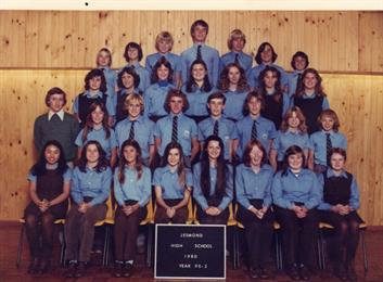 Front row: Debbie Wu, Debbie Connors, Karen Nelson, Aileen Flynn, Kerinne Brown, Jody Rawling, Karen Harvey, Donna Callinan
2nd row: Mr Neville Stone, Kat Tarran, John Presbury, Wes Serjeant, Andrew Burgess, Darrin Coates, Natalie Shaw, Jeffrey Grennan
3rd row: Melanie Peper, Anne Mudd, Annette Dilling, Alison Hall, Fiona Wynn, Theresa Brown, Stephanie Kay
Back row: Grant Clifford, Ross Baines, Scott Mitchell, Rod Wells, Kenneth Smith, Kent Lumsden, Brett Wiggins