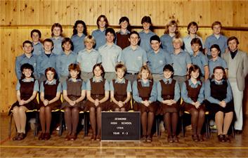 Front l-r: Lee Maree McCudden, Tracey Smythe, Aleta Phillips, Michelle Caban, Kirrili Manuel, Deborah Ginger, Jodie Johnson, Cecilie Cowan, Jenny Bentley.
2nd l-r: Glenn Dries, Ian Clare, Glenn Sharp, Andrew Wilson, Nick Brunette, Ian Barrack, Matthew Walsh, Craig Connolly, Danny Petrovic, Michael Furey, Mr Neville Stone.
Back l-r: Gregg Nicholson, Traci Plant, Kathryn Ison, Louise Lowe, Gabrielle Eggleston, Leigh Battistuzi, Natasha Abramow, ??, Andrew Dobbie.